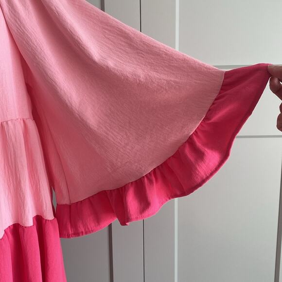 Fantastic Fawn Pink Tiered Ruffle Barbie Birthday Dress Sz Small - Picture 3 of 5